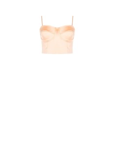 Bandeau-crop top van satijn van Rinascimento
