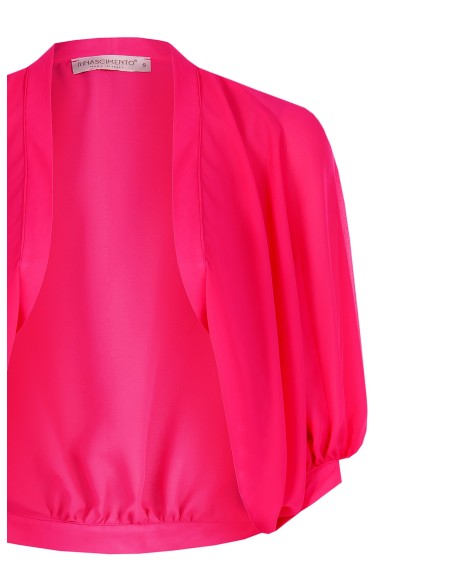 Boléro en georgette à manches bouffantes Rinascimento