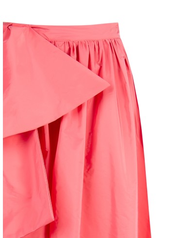 Lange cirkelrok van nylon met een maxi-strik aan de zijkant Rinascimento
