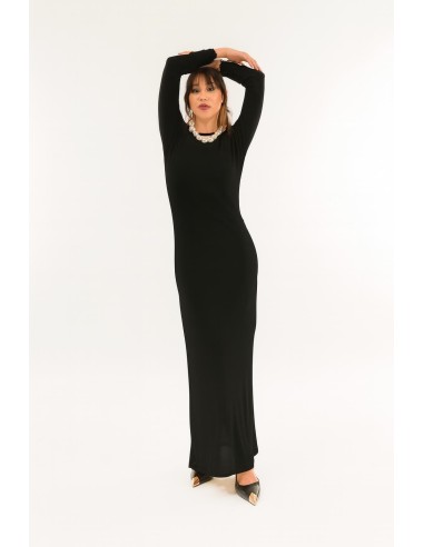 Robe longue à col rond Kontatto