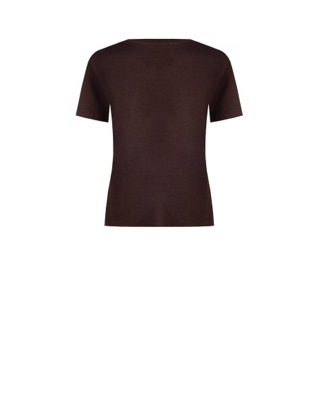 T-shirt regular en coton avec imprimé floral floqué Rinascimento