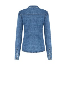 Chemisier ample en denim avec poches à rabat Rinascimento 2
