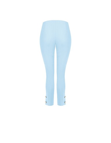 Pantalon cigarette en tissu technique avec boutons aux chevilles Rinascimento