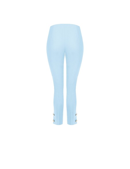 Pantalon cigarette en tissu technique avec boutons aux chevilles Rinascimento