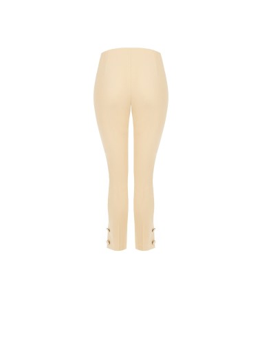Pantalon cigarette en tissu technique avec boutons aux chevilles Rinascimento