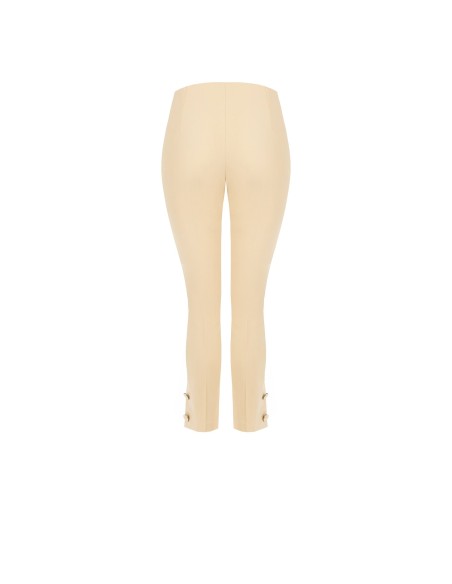 Pantalon cigarette en tissu technique avec boutons aux chevilles Rinascimento