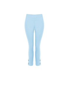 Pantalon cigarette en tissu technique avec boutons aux chevilles Rinascimento
