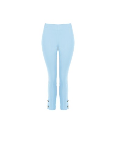 Pantalon cigarette en tissu technique avec boutons aux chevilles Rinascimento
