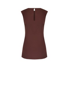 Top asymétrique long en tissu fluide froncé sur un côté Rinascimento 2