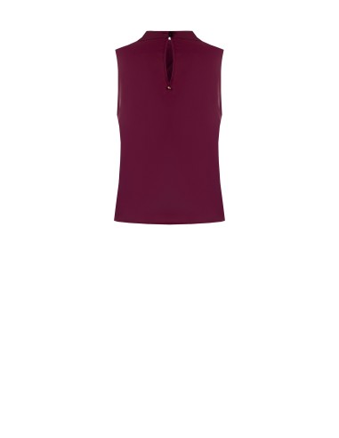 Top fluide cintré en satin avec drapé Rinascimento