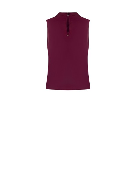 Top fluide cintré en satin avec drapé Rinascimento