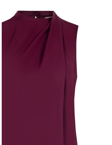 Top fluide cintré en satin avec drapé Rinascimento