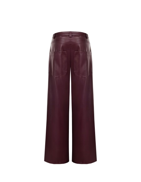 Pantalon palazzo extra-large en similicuir Rinascimento