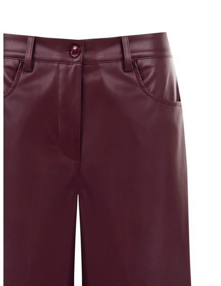 Pantalon palazzo extra-large en similicuir Rinascimento