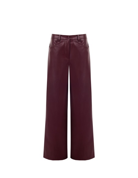 Pantalon palazzo extra-large en similicuir Rinascimento