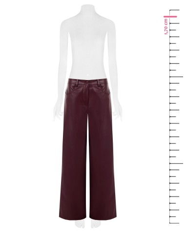 Pantalon palazzo extra-large en similicuir Rinascimento