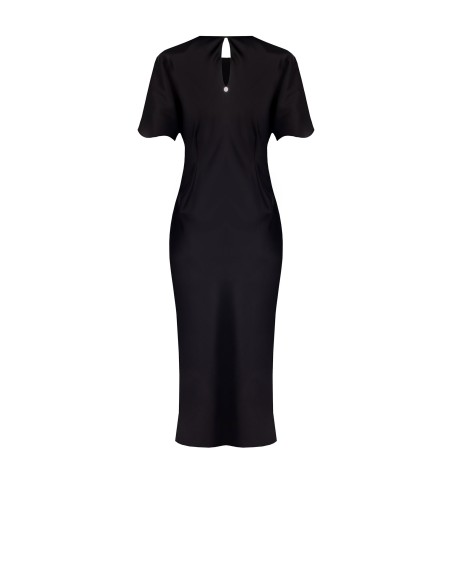 Robe longue en satin froncé sur un côté Rinascimento