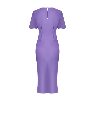 Robe longue en satin froncé sur un côté Rinascimento