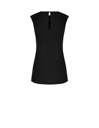 Top asymétrique long en tissu fluide froncé sur un côté Rinascimento