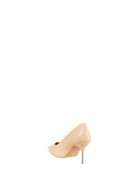 Lage pumps met gouden hak Rinascimento