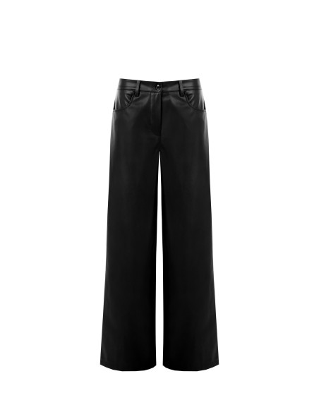 Pantalon palazzo extra-large en similicuir Rinascimento