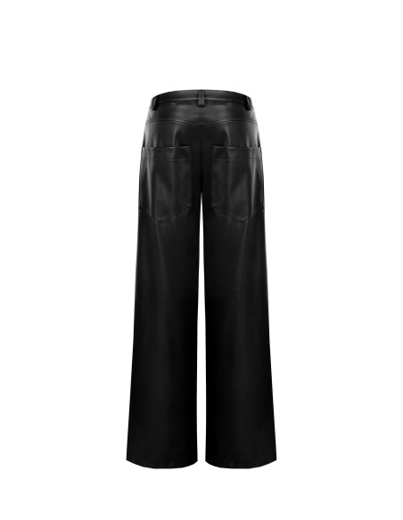 Pantalon palazzo extra-large en similicuir Rinascimento