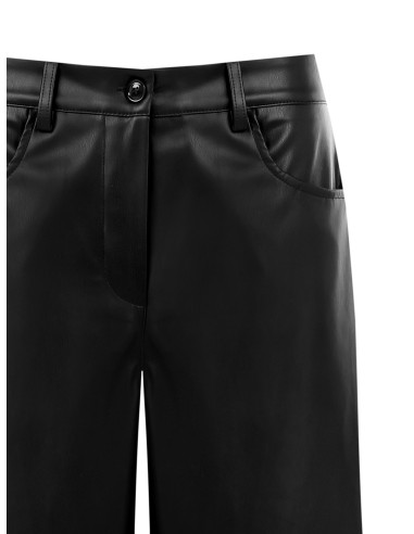 Pantalon palazzo extra-large en similicuir Rinascimento