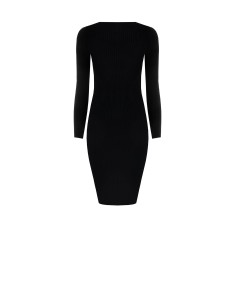 Robe midi fourreau en maille côtelée avec empiècement en dentelle Rinascimento 2