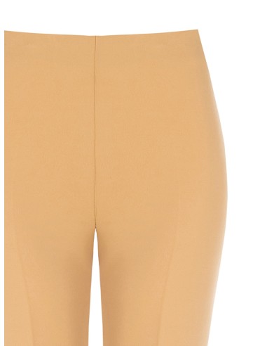 Pantalon palazzo en crêpe scuba avec fermeture éclair sur le côté Rinascimento