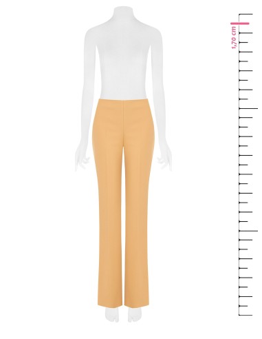 Pantalon palazzo en crêpe scuba avec fermeture éclair sur le côté Rinascimento