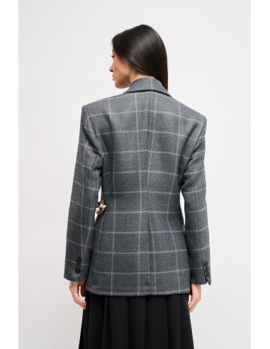 Geruite jas met riem in de taille van Maryley