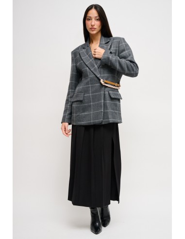 Geruite jas met riem in de taille van Maryley