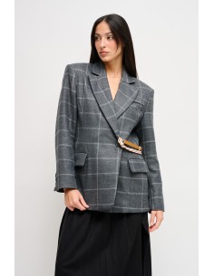 Geruite jas met riem in de taille van Maryley