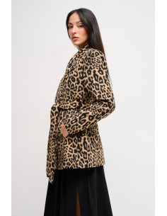 Veste léopard avec ceinture Maryley 2