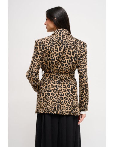 Veste léopard avec ceinture Maryley