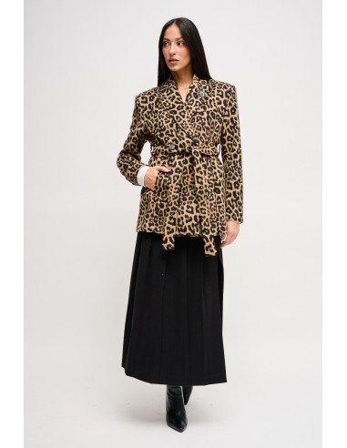 Veste léopard avec ceinture Maryley