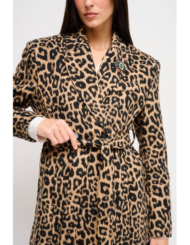 Veste léopard avec ceinture Maryley