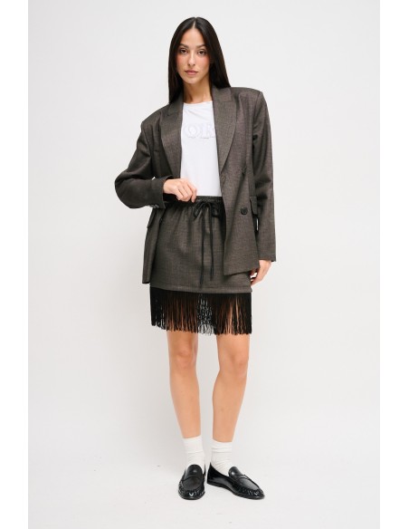 Maryley - Veste à double boutonnage avec épaules rembourrées