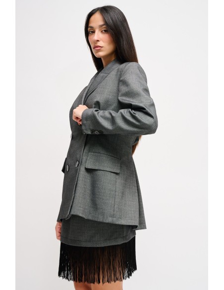 Maryley - Veste à double boutonnage avec épaules rembourrées