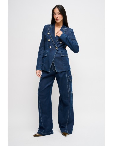 Maryley Denim Veste à double boutonnage