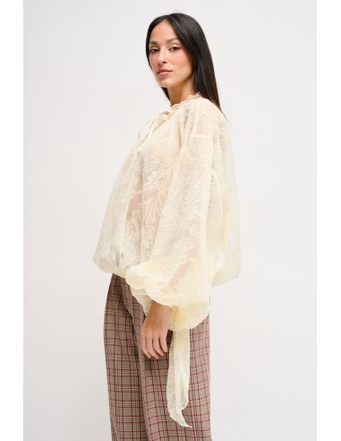 Blouse semi-transparente à motifs Maryley