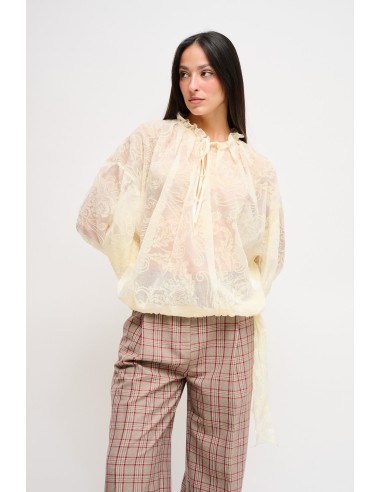 Halftransparante blouse met patroon Maryley