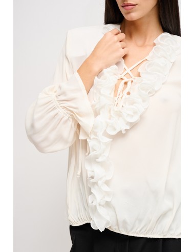 Blouse en viscose à volants Maryley