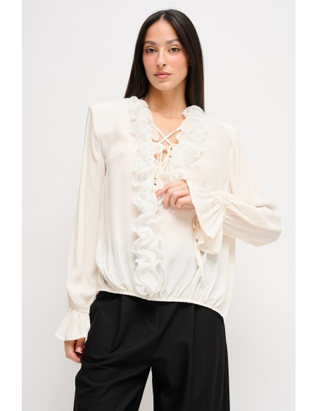 Viscose blouse met ruches Maryley