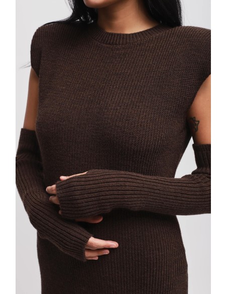 Robe en maille avec manches Maryley