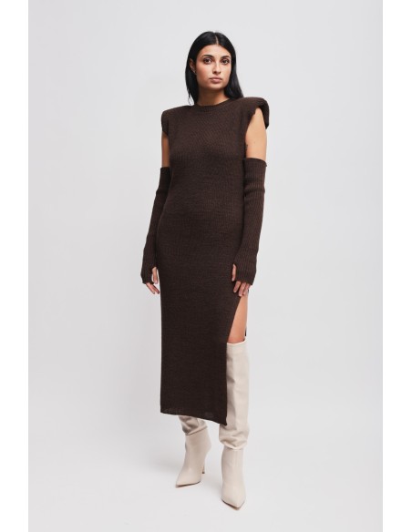 Robe en maille avec manches Maryley