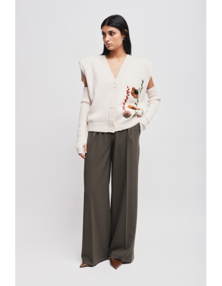 Gebreid gilet met mouwen Maryley