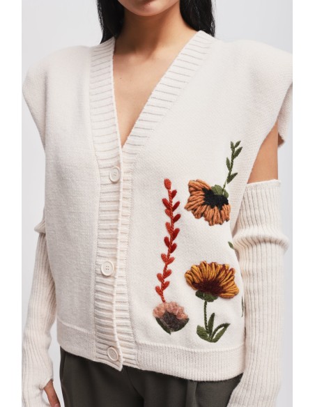Gilet en maille avec manches Maryley