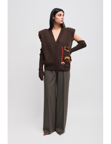 Gilet en maille avec manches Maryley