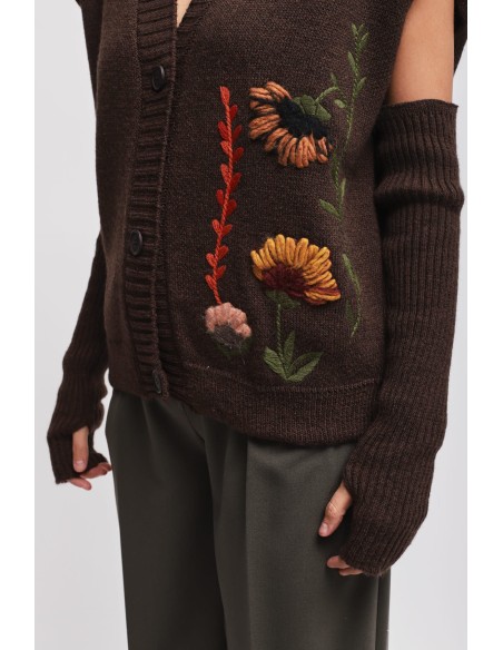 Gilet en maille avec manches Maryley